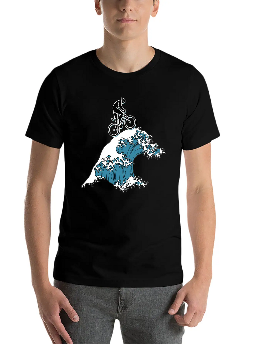 Bicycle Cycling Japanese Tsunami Breathable Soft Cotton T-Shirt – Timeless Casual Look