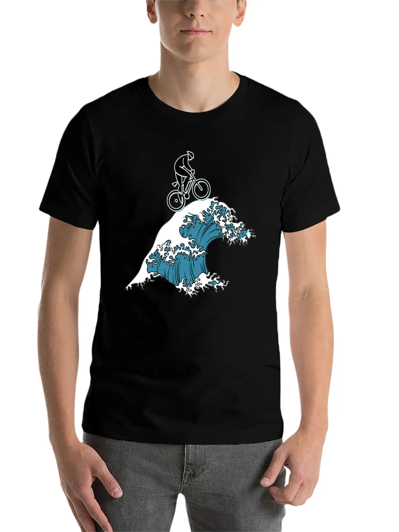 Bicycle Cycling Japanese Tsunami Breathable Soft Cotton T-Shirt – Timeless Casual Look