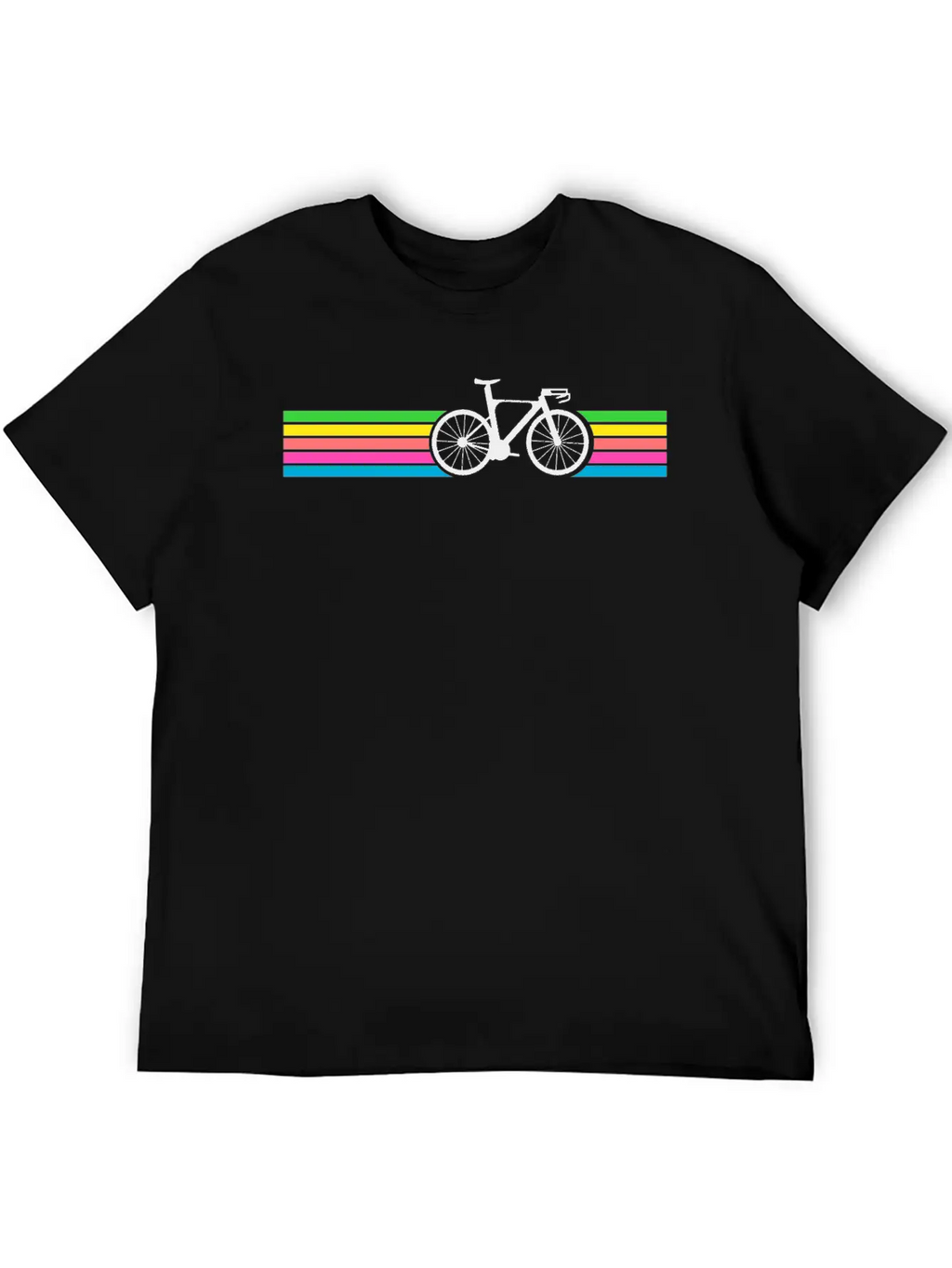 Bicycle Neon Bike Retro Relaxed Everyday Tee – Lightweight And Durable Cotton