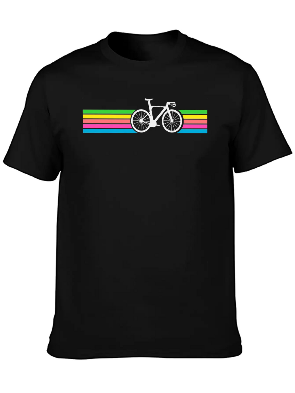 Bicycle Neon Bike Retro Relaxed Everyday Tee – Lightweight And Durable Cotton