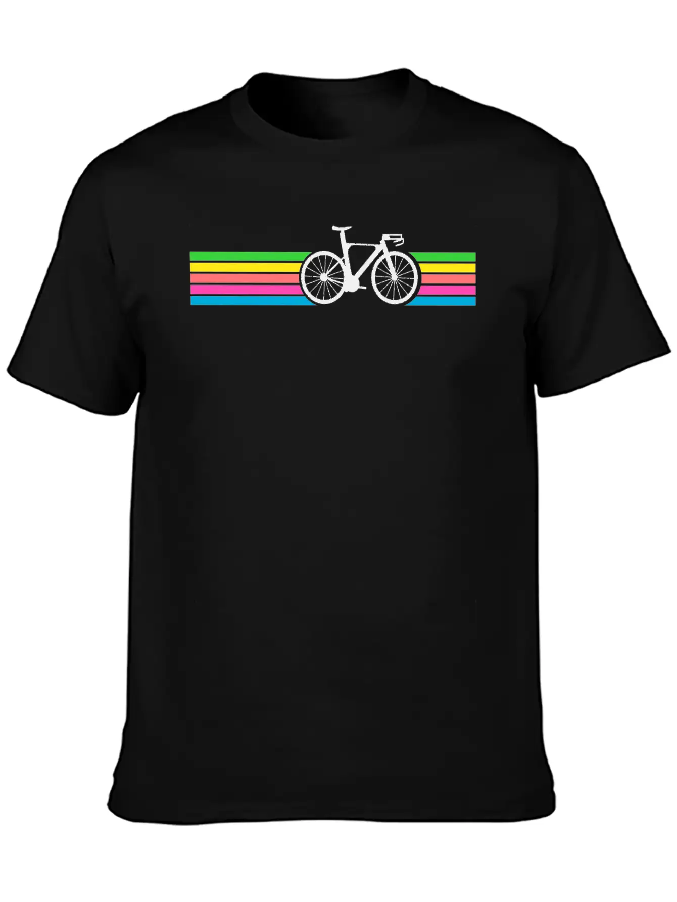 Bicycle Neon Bike Retro Relaxed Everyday Tee – Lightweight And Durable Cotton