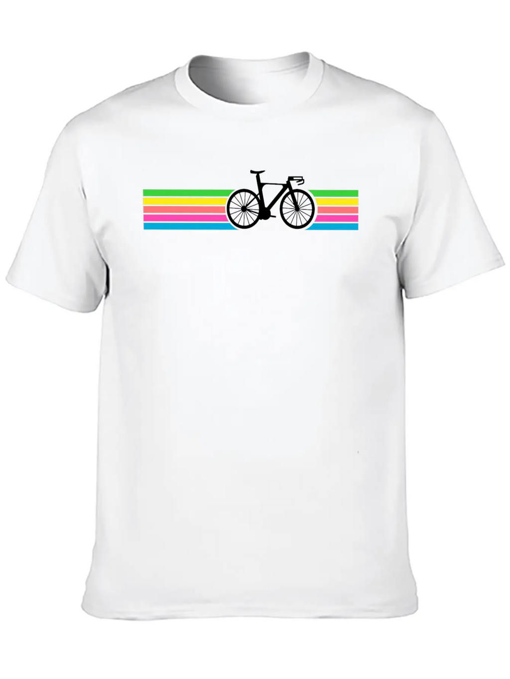 Bicycle Neon Bike Retro Relaxed Everyday Tee – Lightweight And Durable Cotton