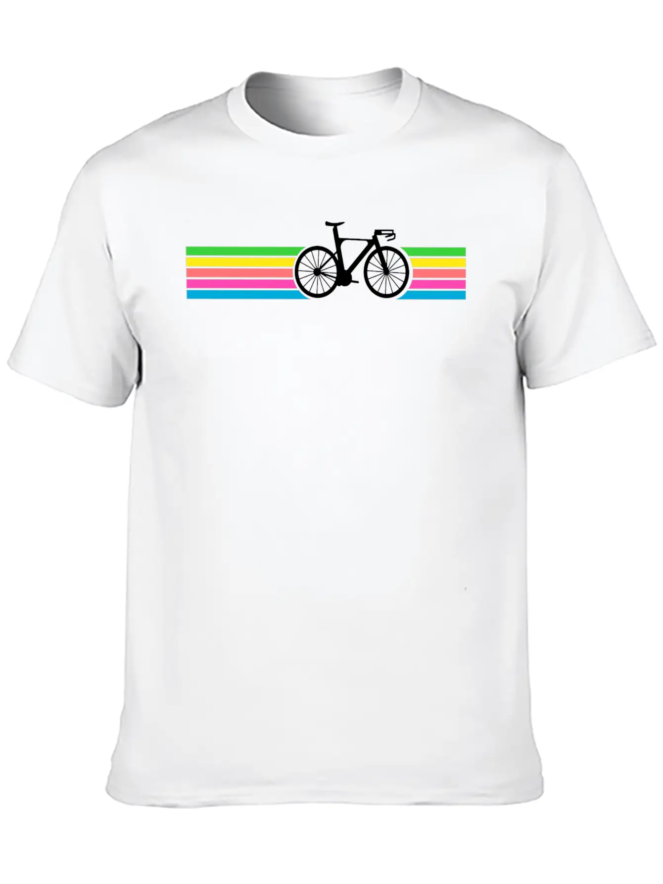 Bicycle Neon Bike Retro Relaxed Everyday Tee – Lightweight And Durable Cotton