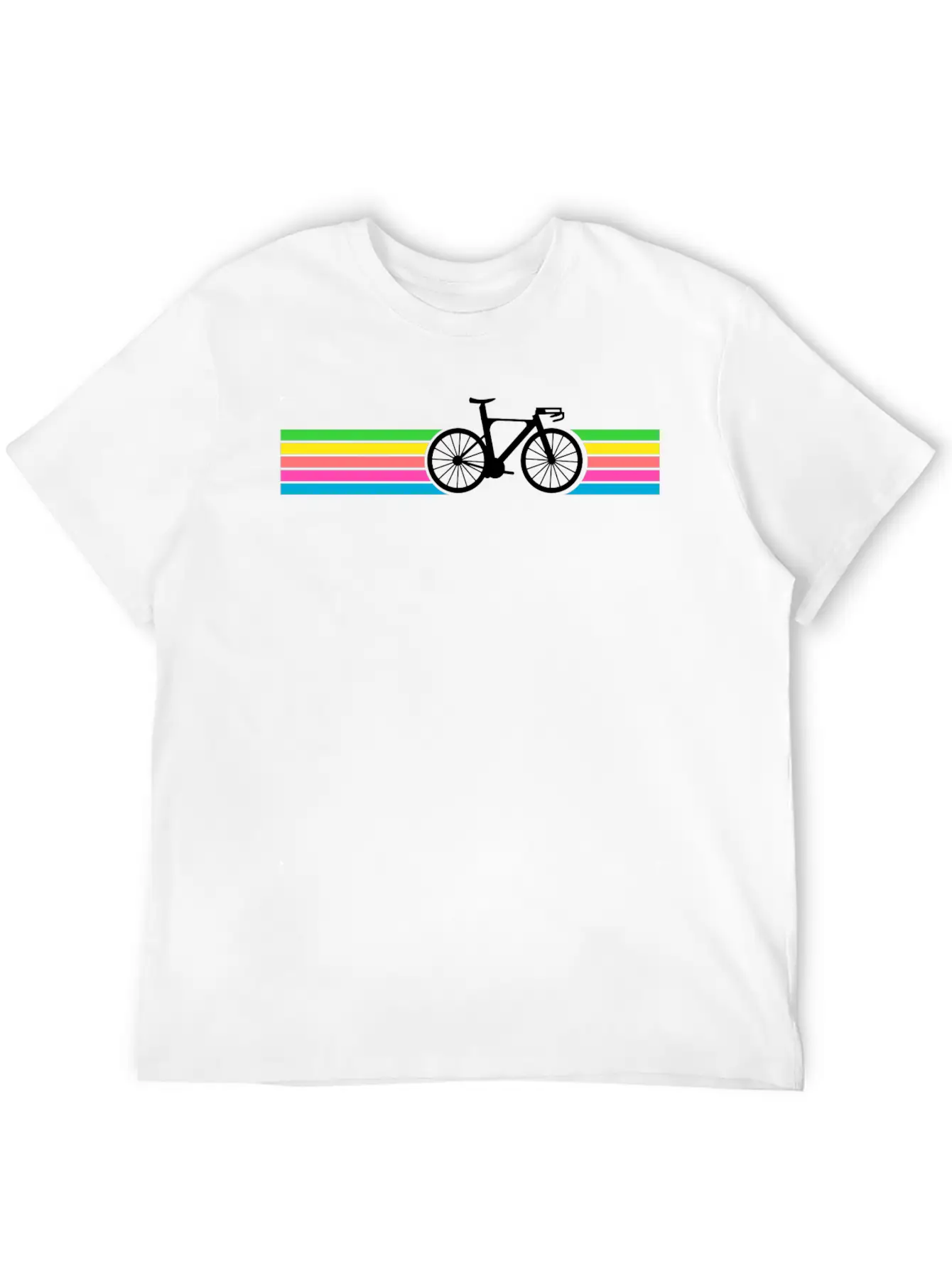 Bicycle Neon Bike Retro Relaxed Everyday Tee – Lightweight And Durable Cotton