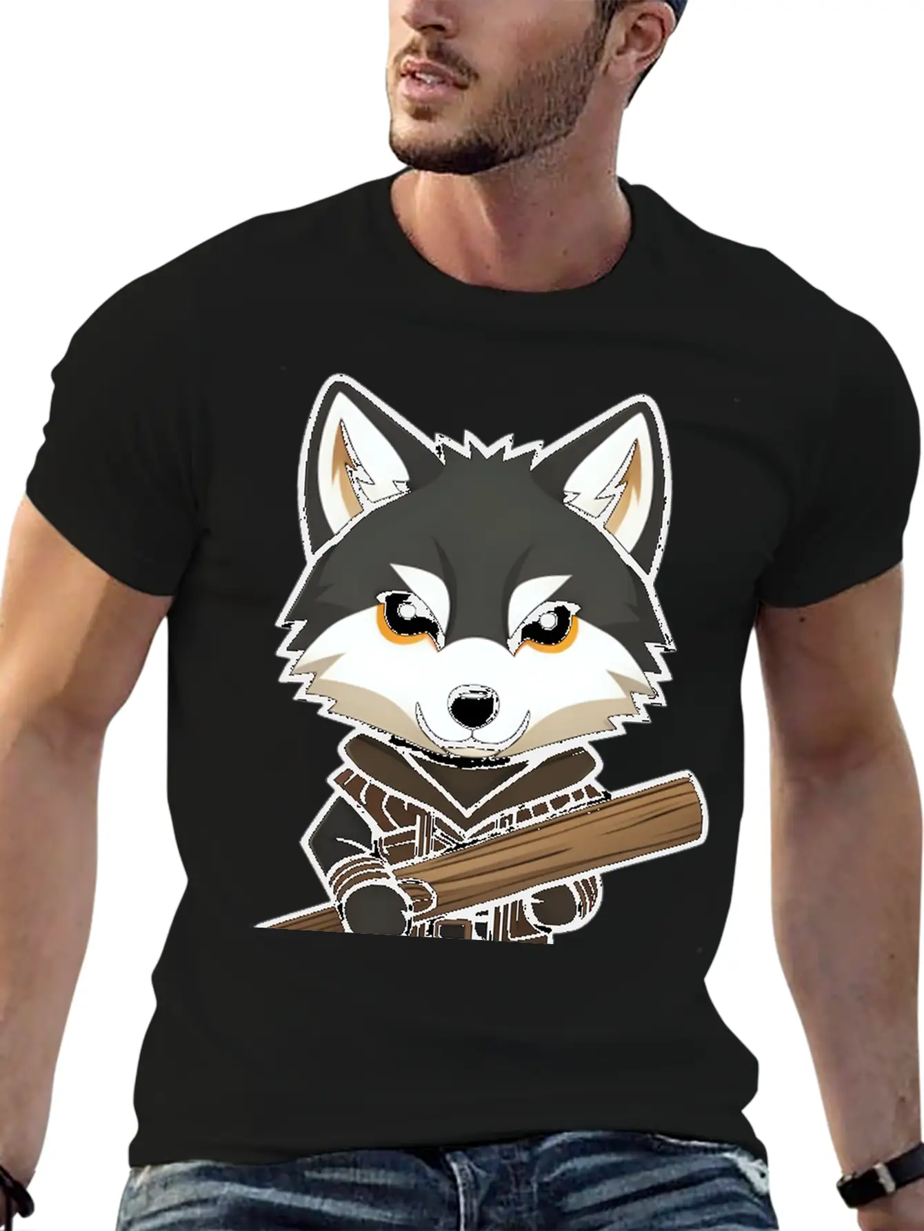 Big Bad Wolf Stylish Everyday T-Shirt – Unisex Basic Cotton Tee