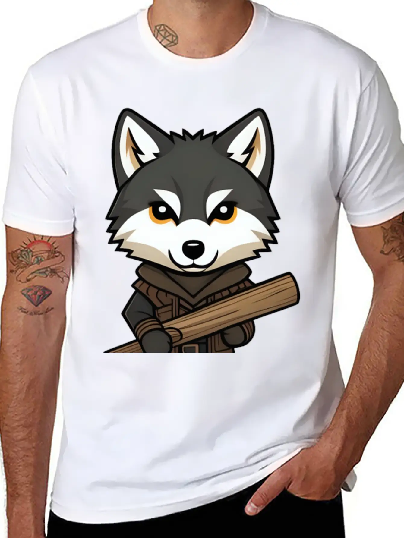 Big Bad Wolf Stylish Everyday T-Shirt – Unisex Basic Cotton Tee