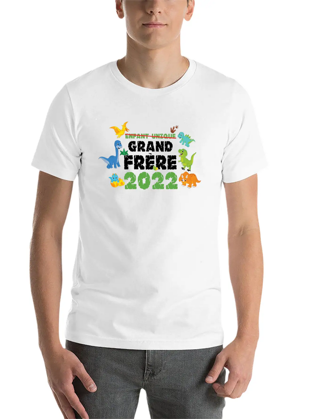 Big Brother Dino Dinosaur Big Brother 2022 Stylish Everyday T-Shirt – Unisex Basic Cotton Tee