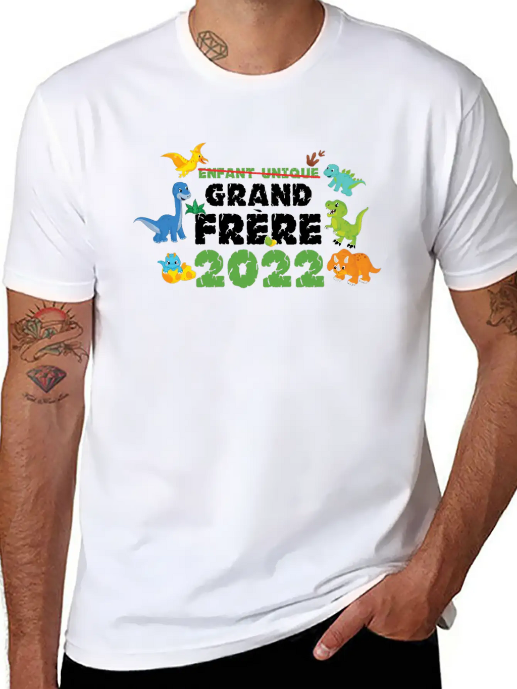 Big Brother Dino Dinosaur Big Brother 2022 Stylish Everyday T-Shirt – Unisex Basic Cotton Tee