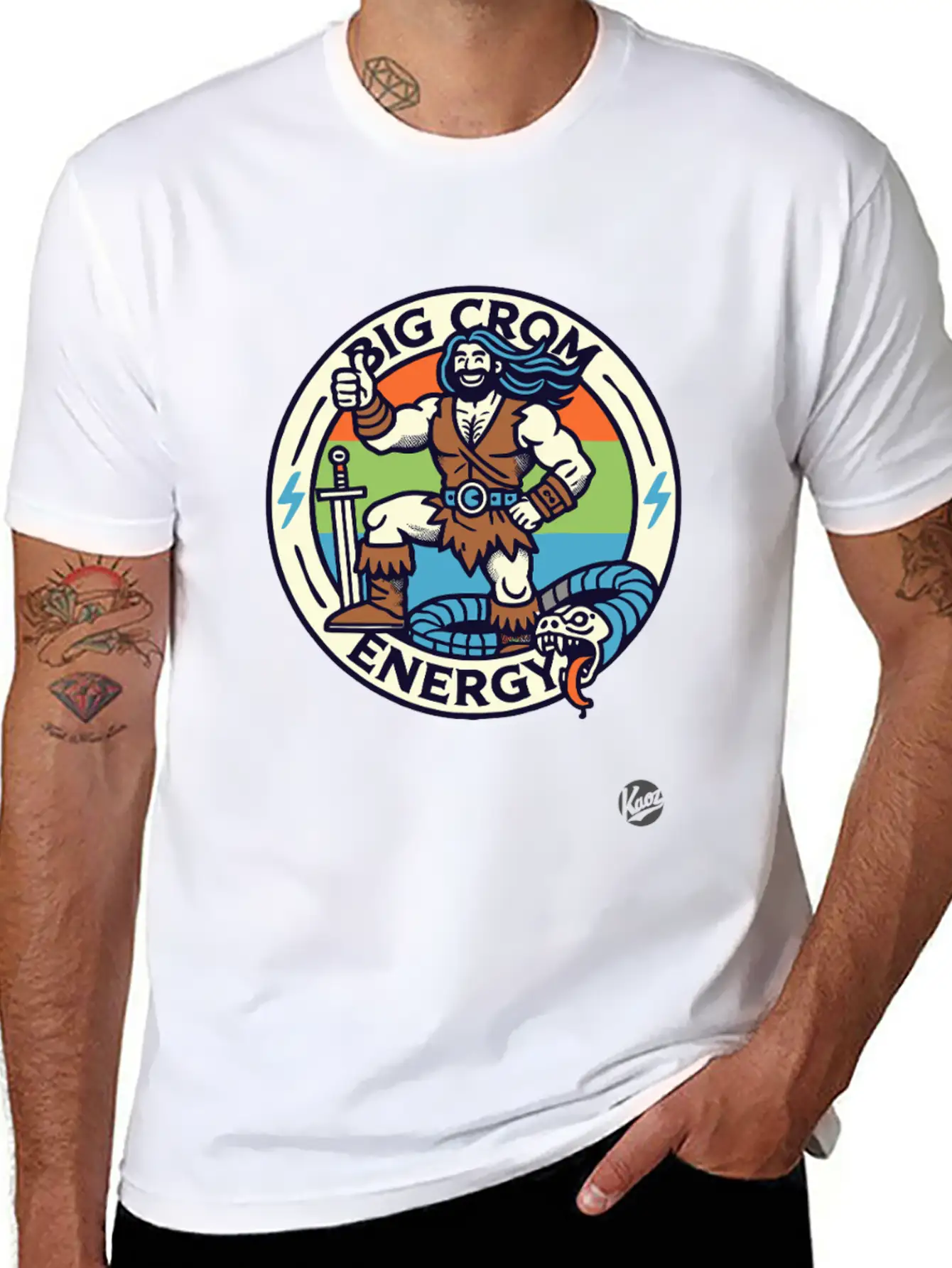 Big Crom Energy – Barbarian Thumbs Up Classic Cotton Tee – Unisex Comfort For Any Season