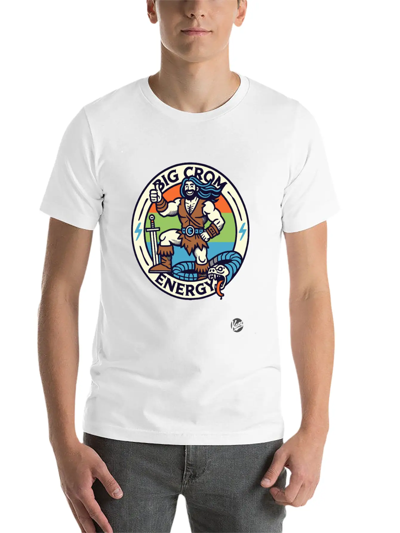 Big Crom Energy – Barbarian Thumbs Up Classic Cotton Tee – Unisex Comfort For Any Season