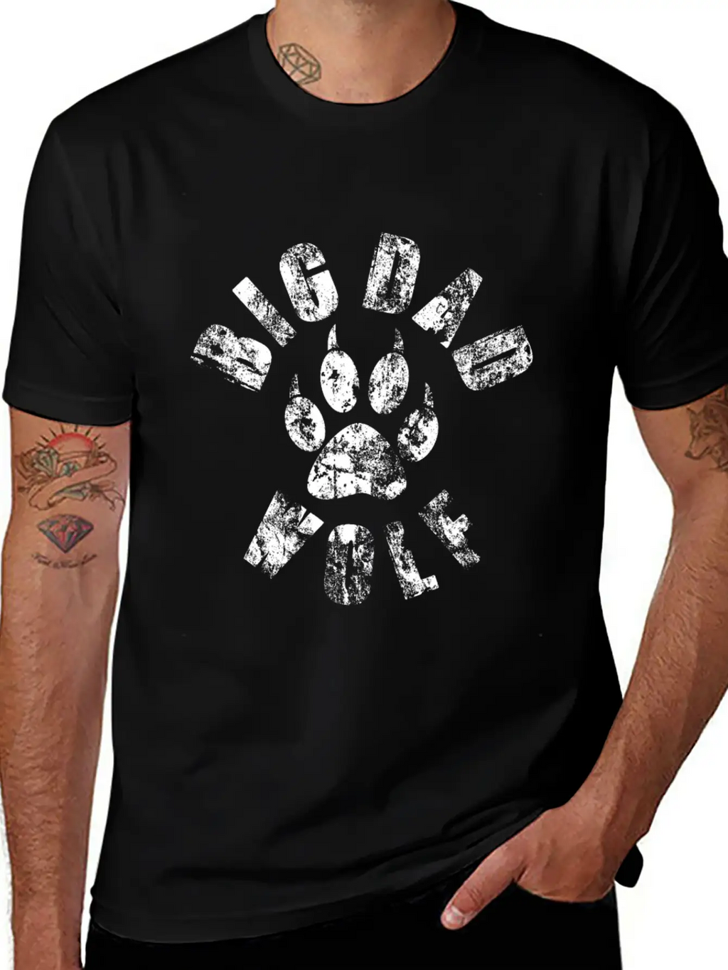 Big Dad Wolf Paw Vintage Funny Novelty Gifts Classic Cotton Tee – Unisex Comfort For Any Season