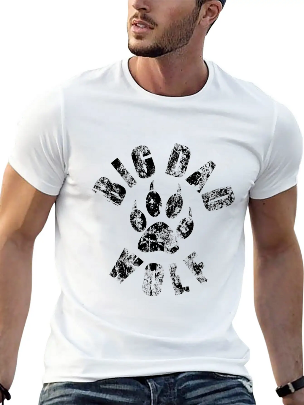 Big Dad Wolf Paw Vintage Funny Novelty Gifts Classic Cotton Tee – Unisex Comfort For Any Season