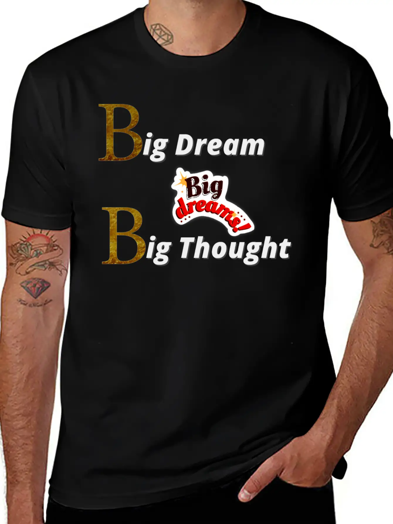 Big Dream Big Thought Breathable Soft Cotton T-Shirt – Timeless Casual Look