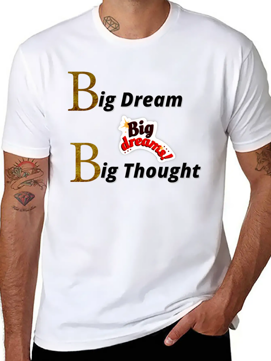 Big Dream Big Thought Breathable Soft Cotton T-Shirt – Timeless Casual Look
