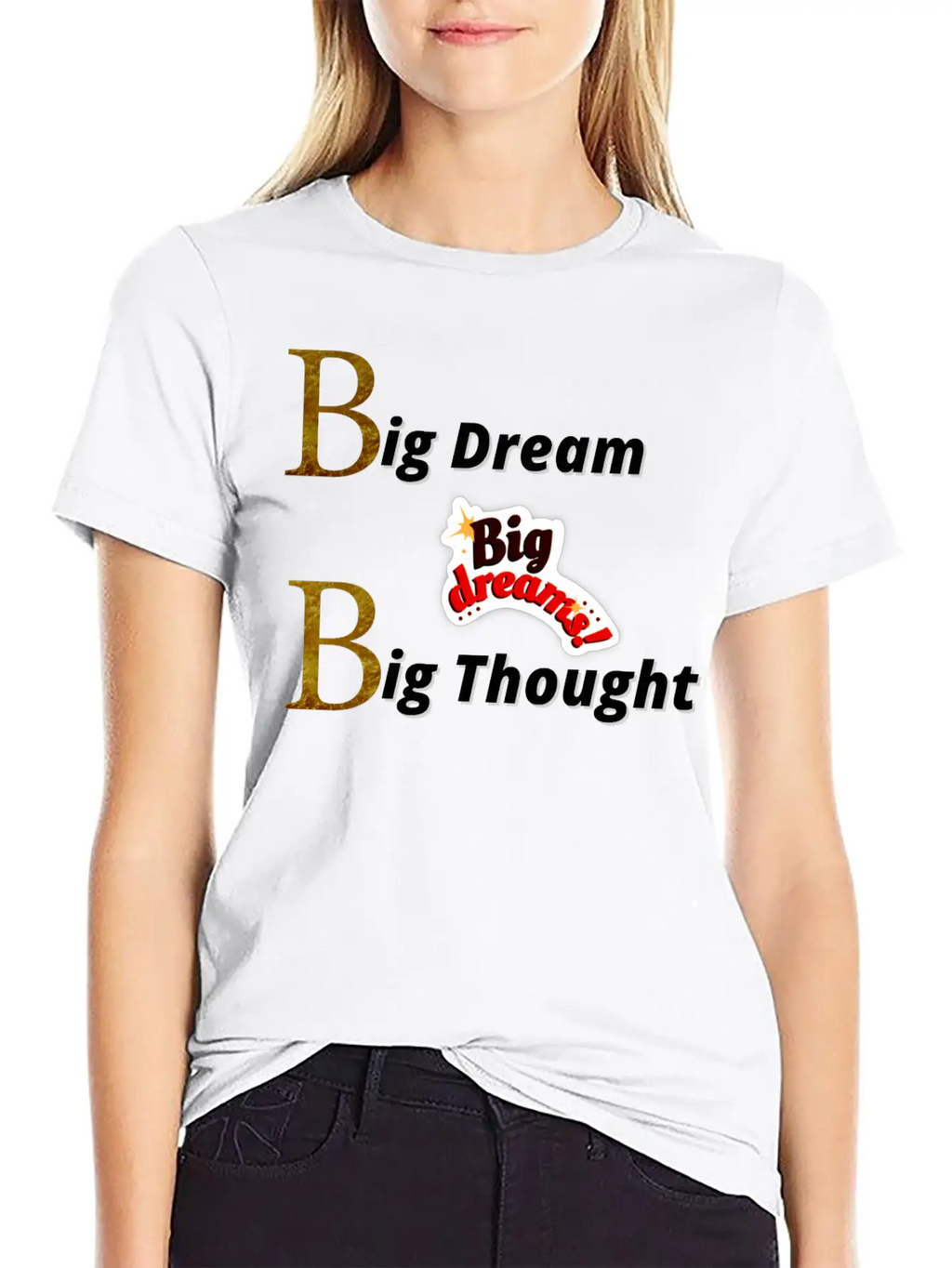 Big Dream Big Thought Breathable Soft Cotton T-Shirt – Timeless Casual Look