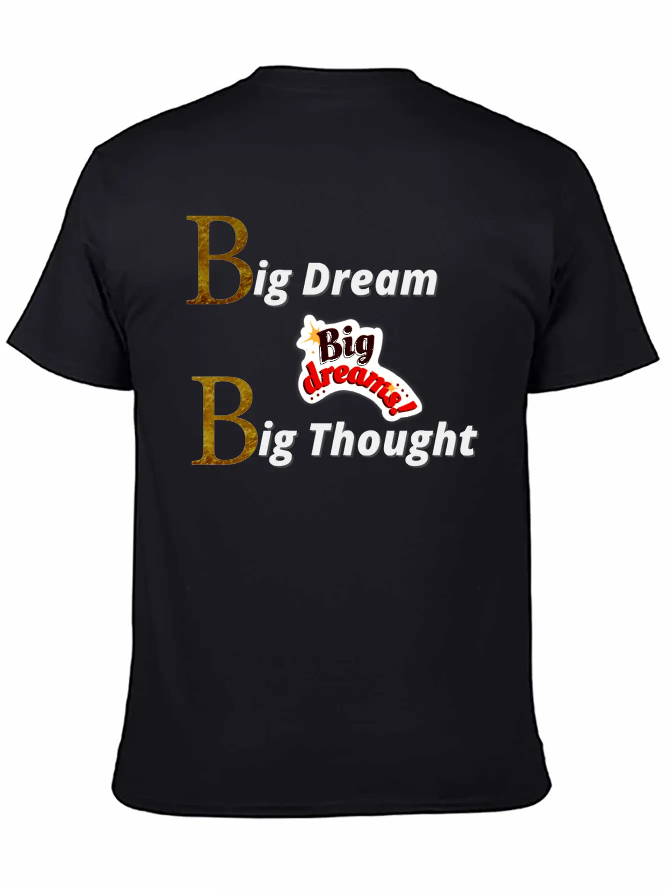 Big Dream Big Thought Breathable Soft Cotton T-Shirt – Timeless Casual Look