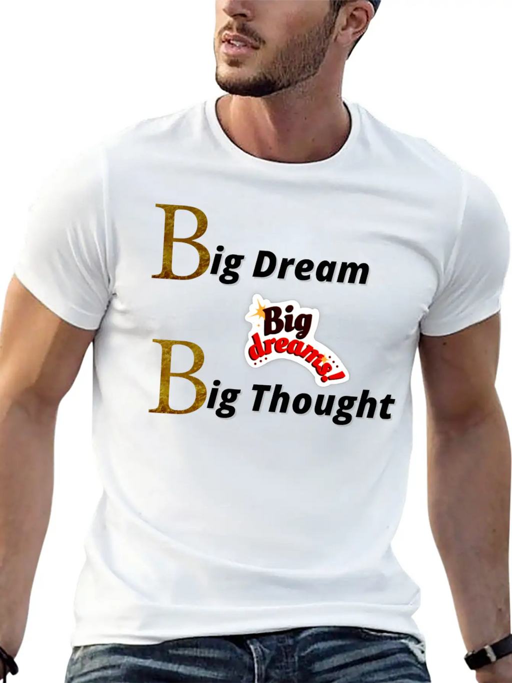 Big Dream Big Thought Breathable Soft Cotton T-Shirt – Timeless Casual Look