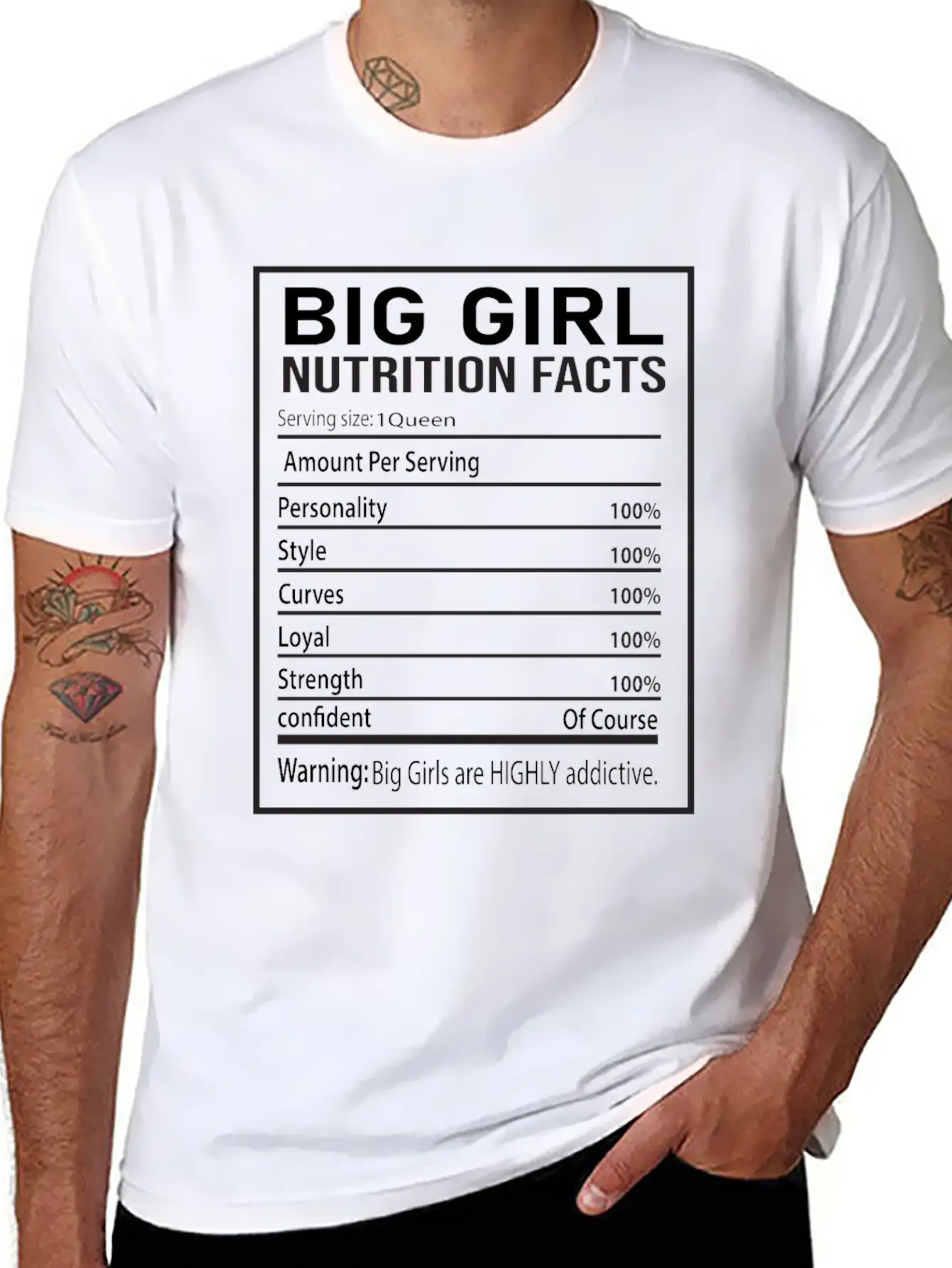 Big Girl Nutrition Facts Relaxed Everyday Tee – Lightweight And Durable Cotton
