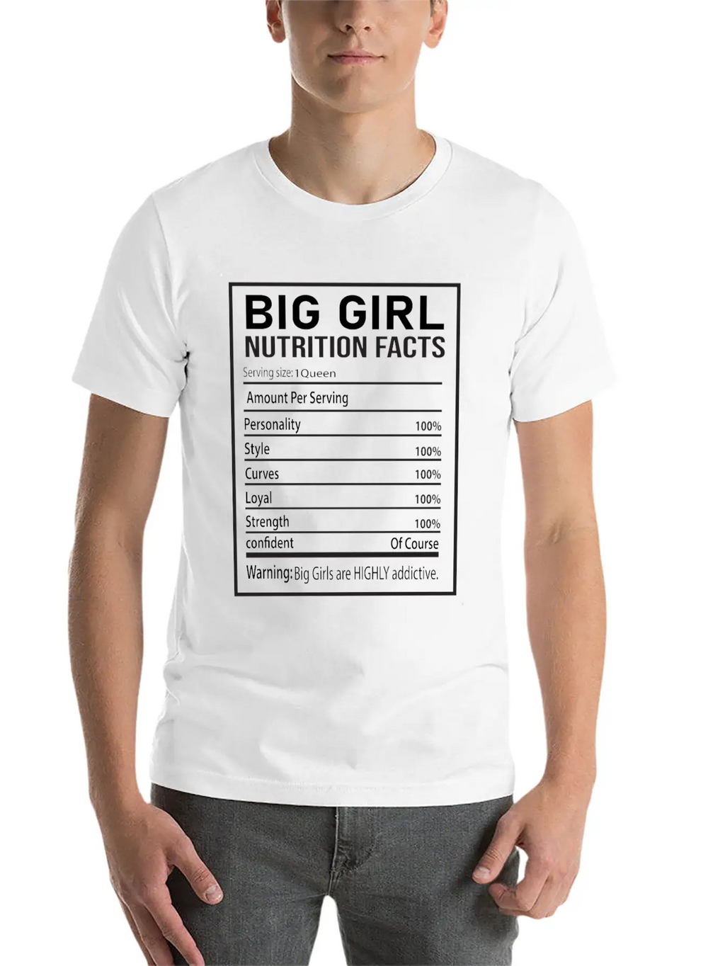 Big Girl Nutrition Facts Relaxed Everyday Tee – Lightweight And Durable Cotton