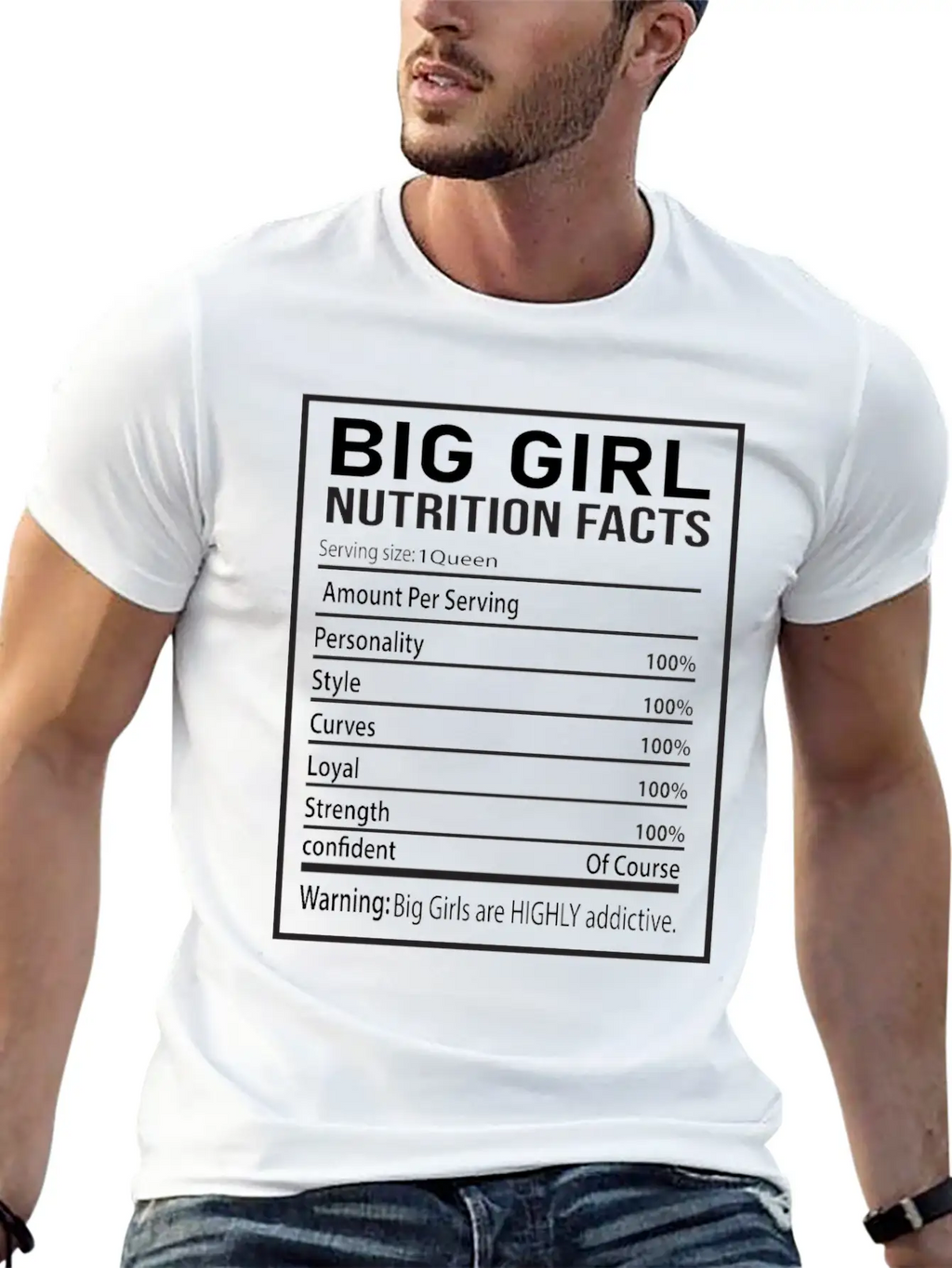 Big Girl Nutrition Facts Relaxed Everyday Tee – Lightweight And Durable Cotton
