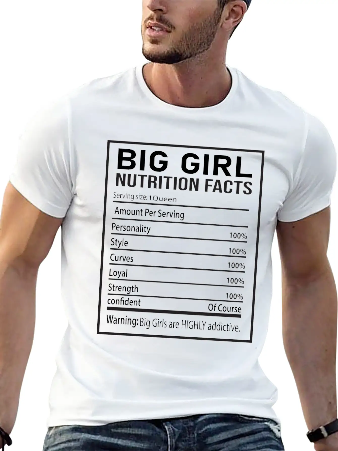 Big Girl Nutrition Facts Relaxed Everyday Tee – Lightweight And Durable Cotton