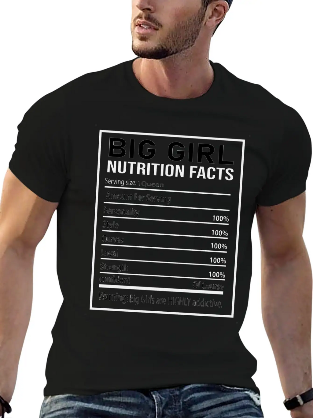 Big Girl Nutrition Facts Relaxed Everyday Tee – Lightweight And Durable Cotton