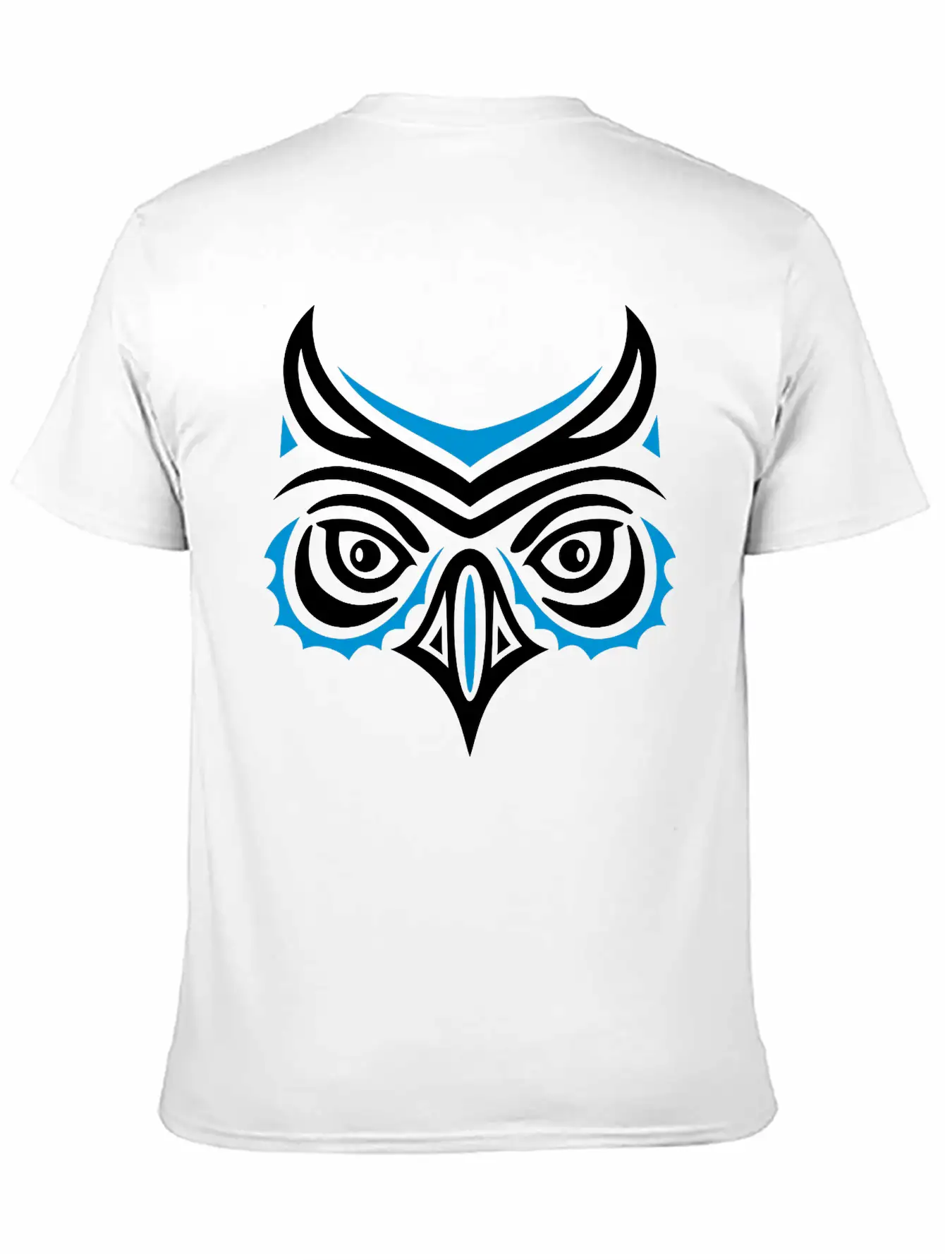 Big Owl Head In Haida Tattoo Style. Owl Face. Breathable Graphic T-Shirt – Perfect For Casual Days