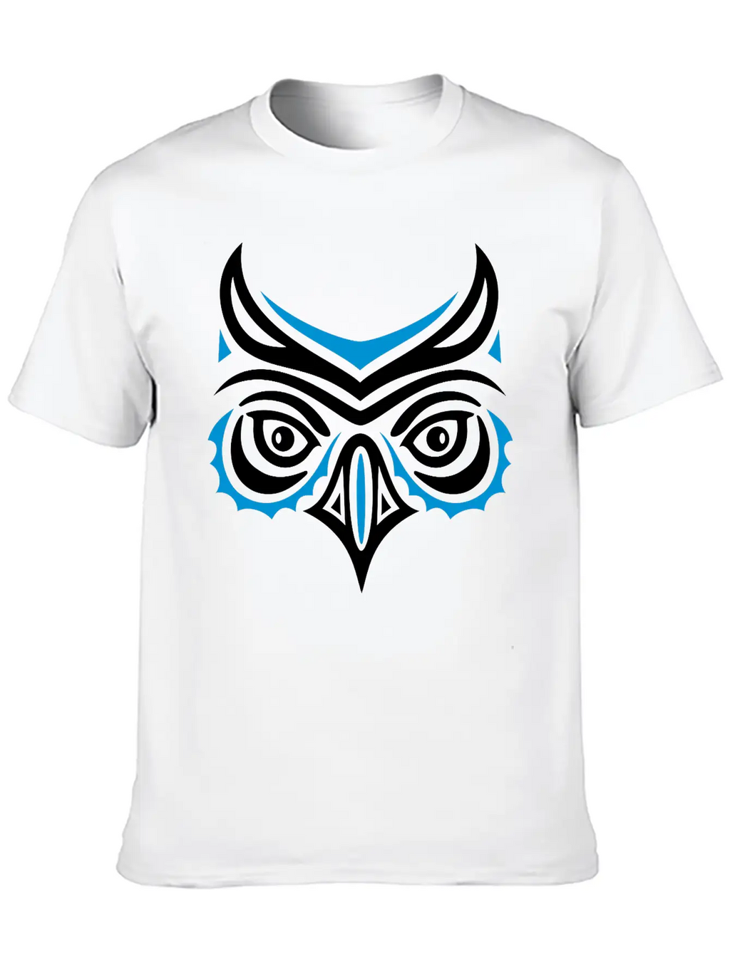 Big Owl Head In Haida Tattoo Style. Owl Face. Breathable Graphic T-Shirt – Perfect For Casual Days