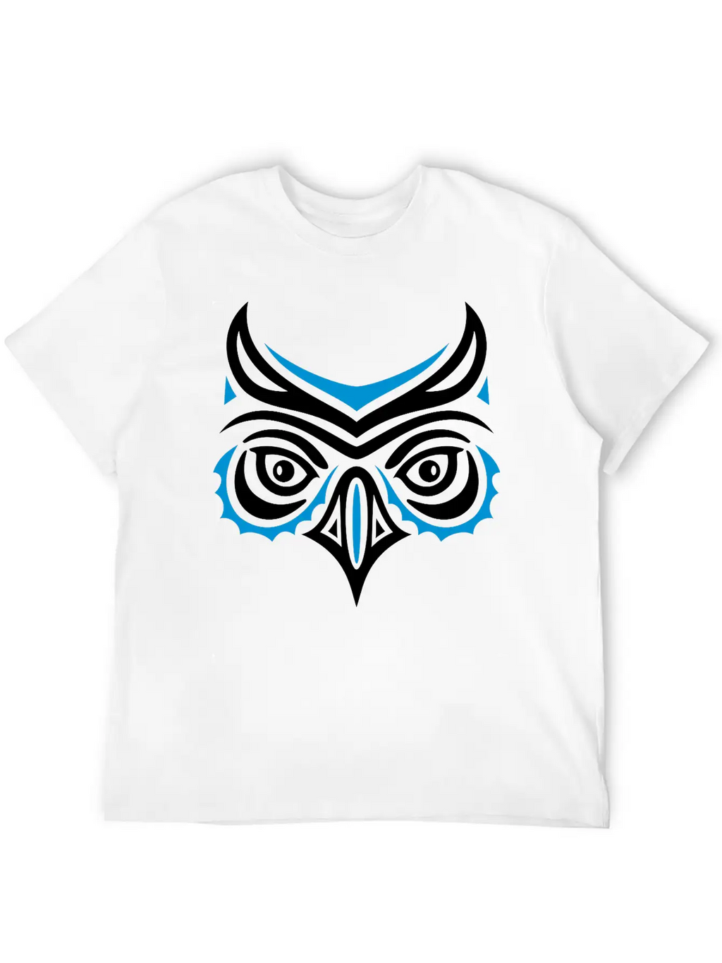 Big Owl Head In Haida Tattoo Style. Owl Face. Breathable Graphic T-Shirt – Perfect For Casual Days