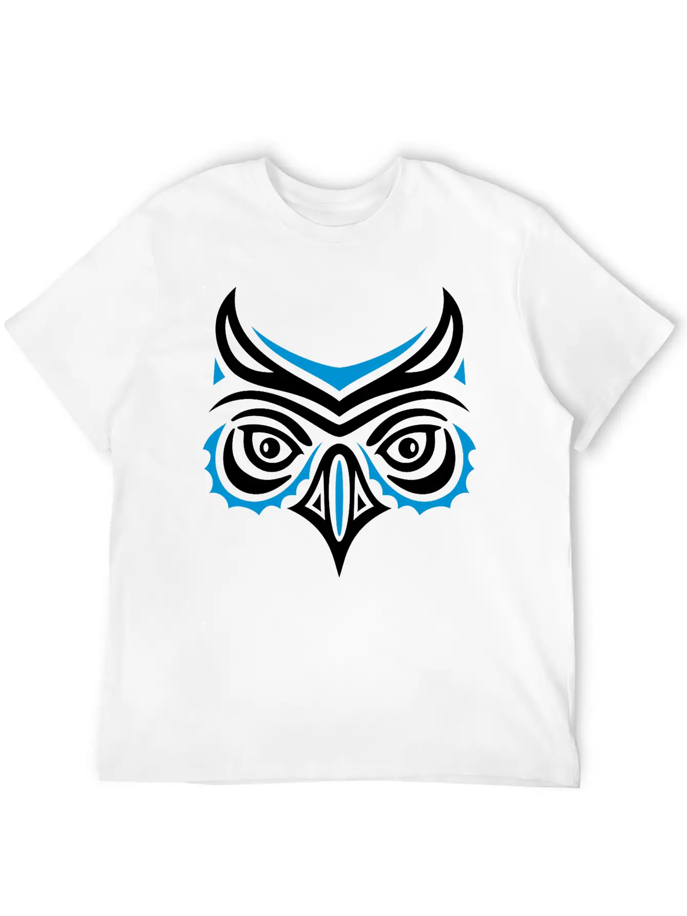 Big Owl Head In Haida Tattoo Style. Owl Face. Breathable Graphic T-Shirt – Perfect For Casual Days