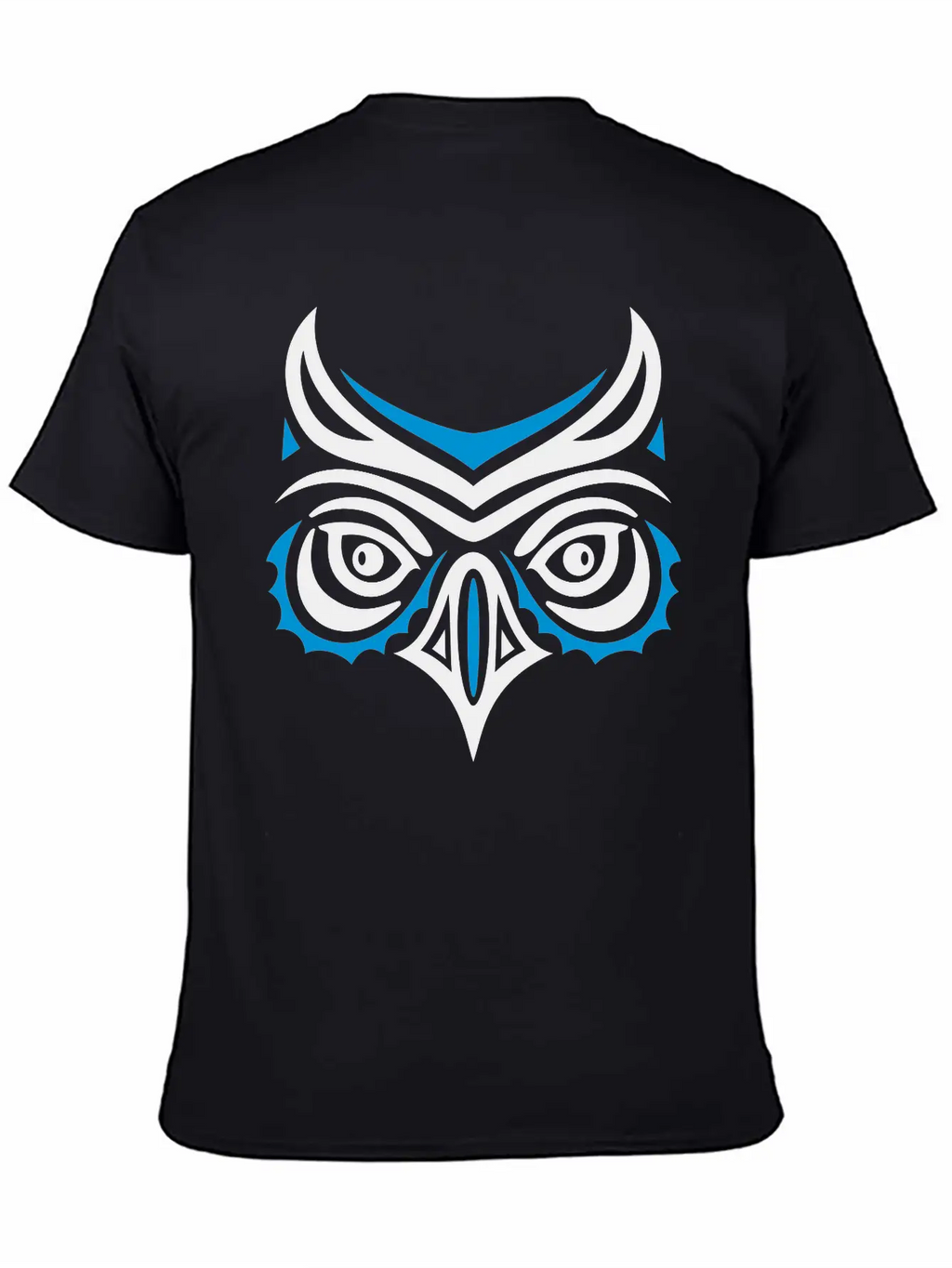 Big Owl Head In Haida Tattoo Style. Owl Face. Breathable Graphic T-Shirt – Perfect For Casual Days
