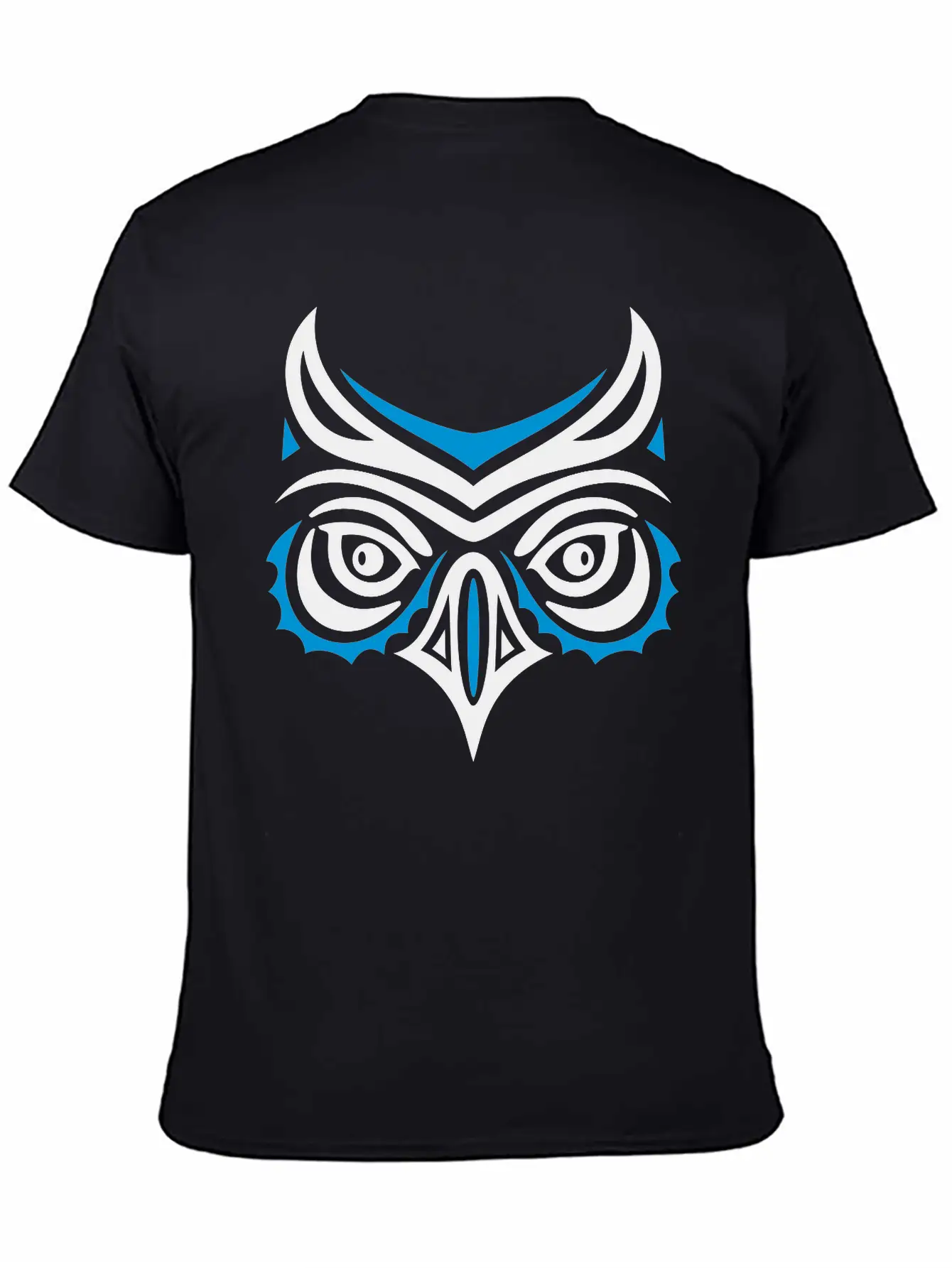 Big Owl Head In Haida Tattoo Style. Owl Face. Breathable Graphic T-Shirt – Perfect For Casual Days