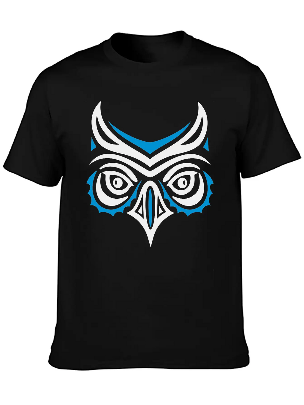 Big Owl Head In Haida Tattoo Style. Owl Face. Breathable Graphic T-Shirt – Perfect For Casual Days