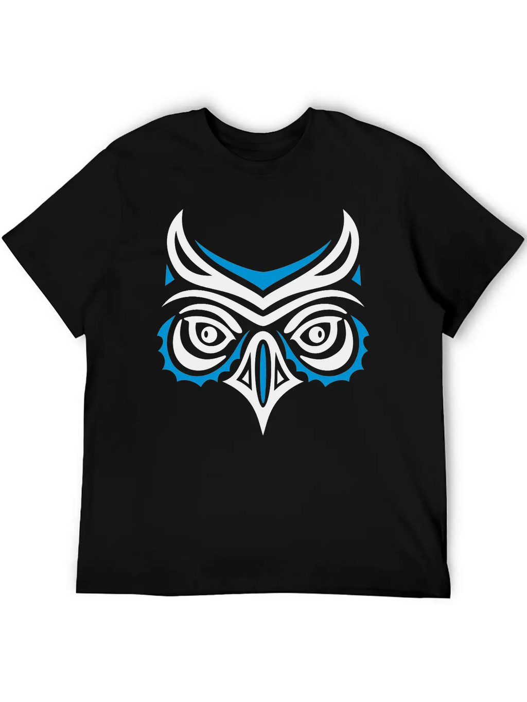 Big Owl Head In Haida Tattoo Style. Owl Face. Breathable Graphic T-Shirt – Perfect For Casual Days