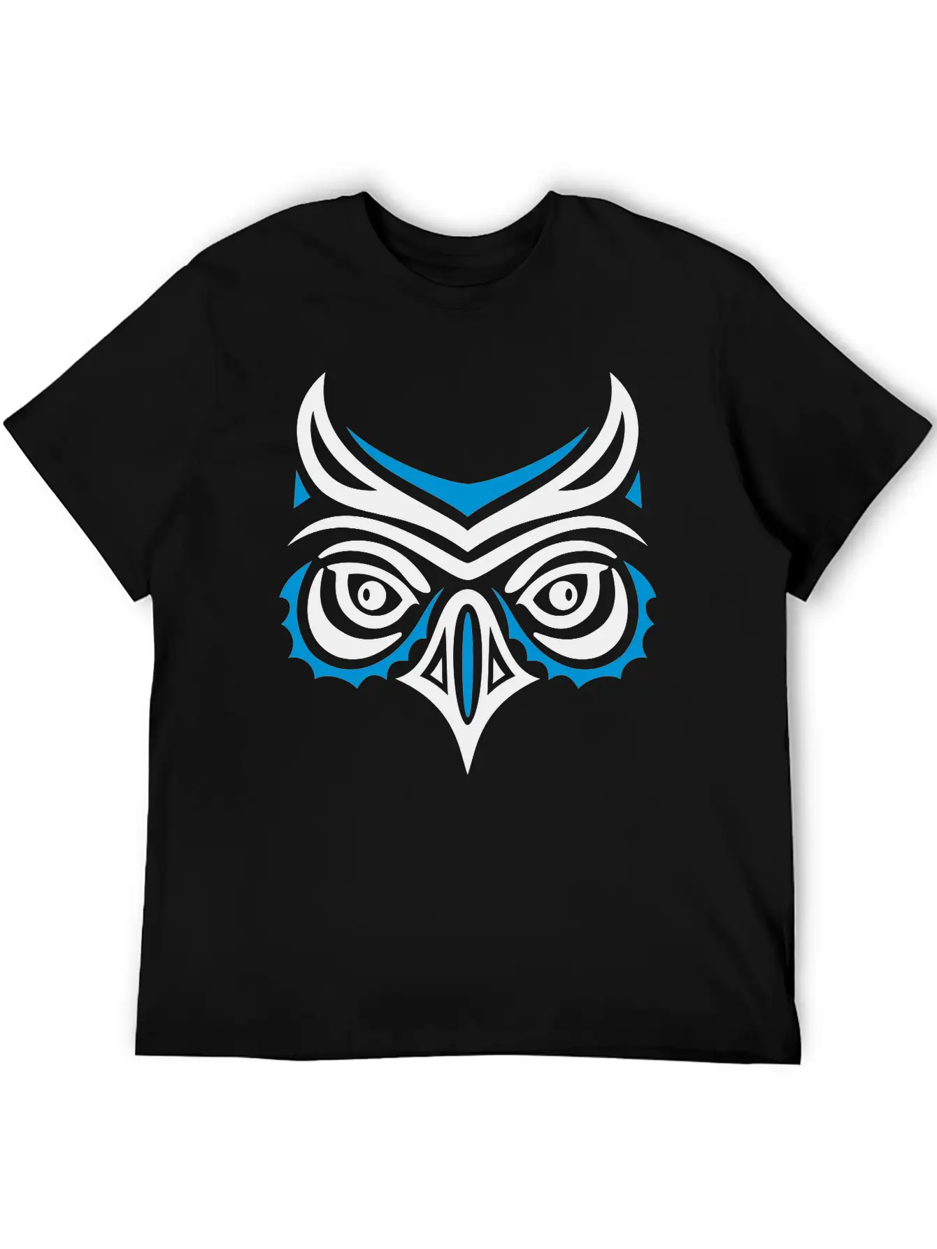 Big Owl Head In Haida Tattoo Style. Owl Face. Breathable Graphic T-Shirt – Perfect For Casual Days