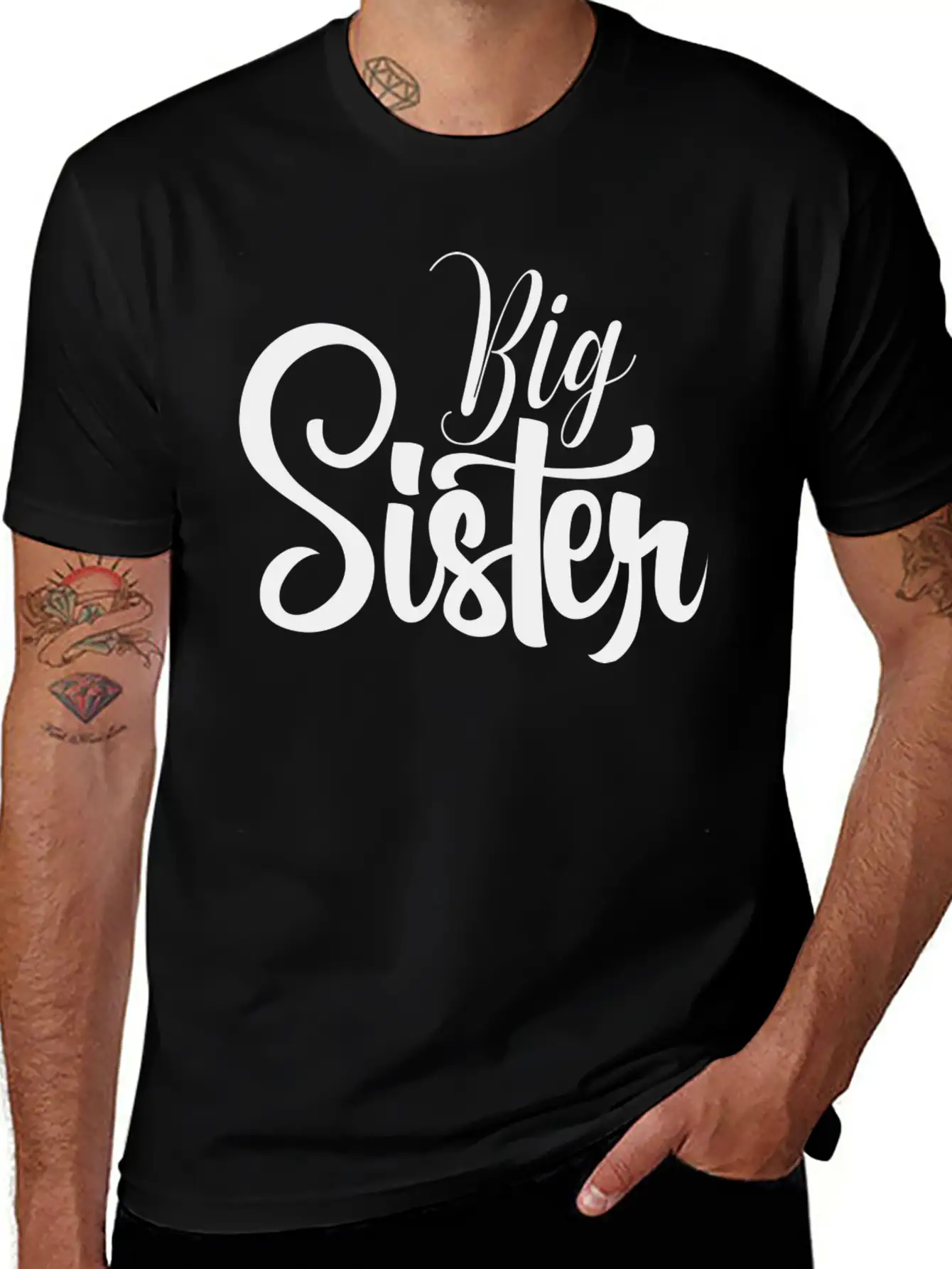 Big Sister Heart Arrow Love Stylish Everyday T-Shirt – Unisex Basic Cotton Tee