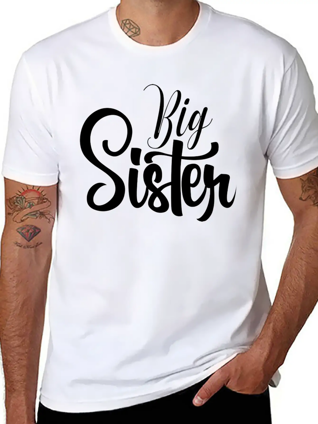 Big Sister Heart Arrow Love Stylish Everyday T-Shirt – Unisex Basic Cotton Tee