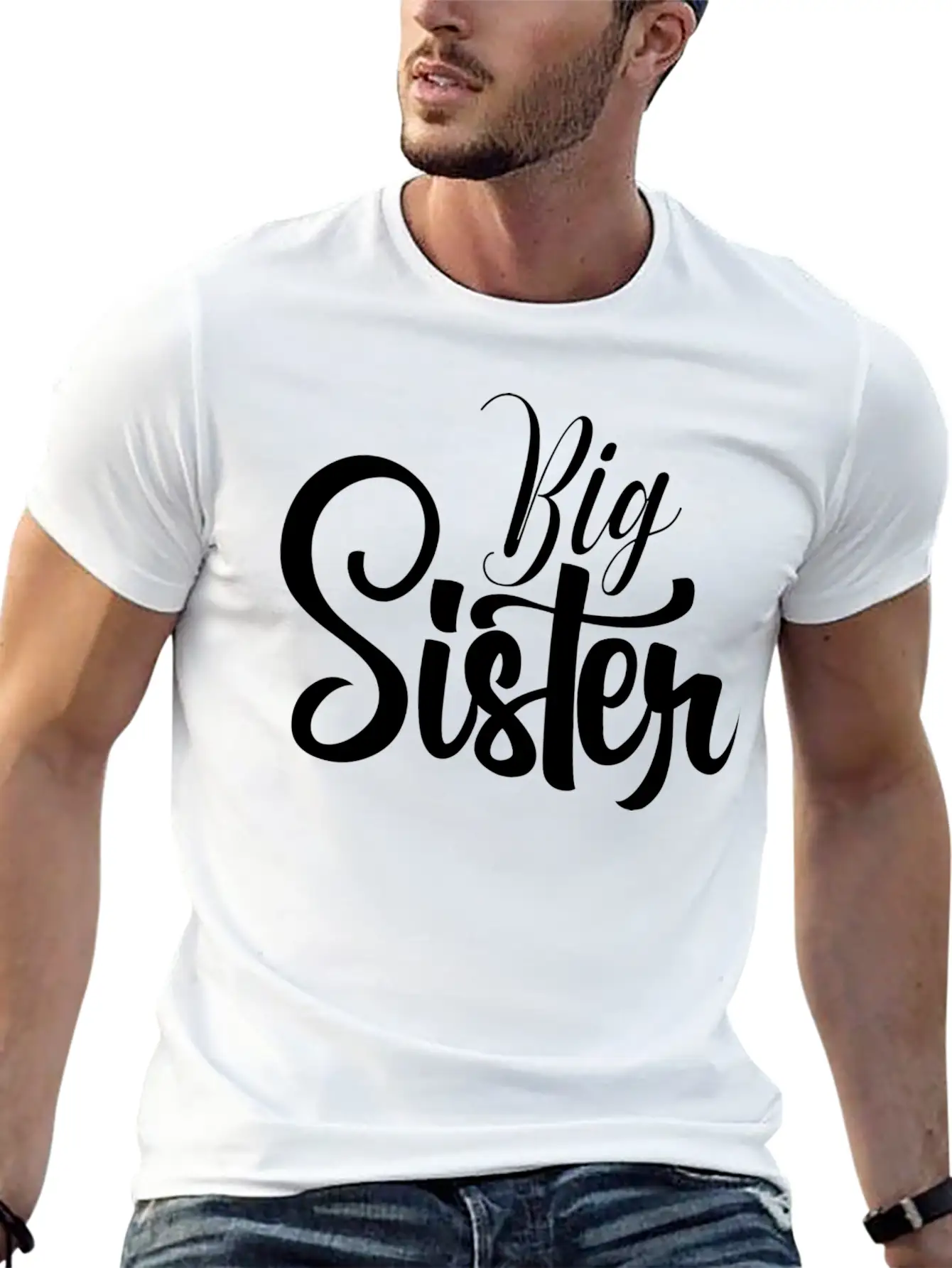 Big Sister Heart Arrow Love Stylish Everyday T-Shirt – Unisex Basic Cotton Tee