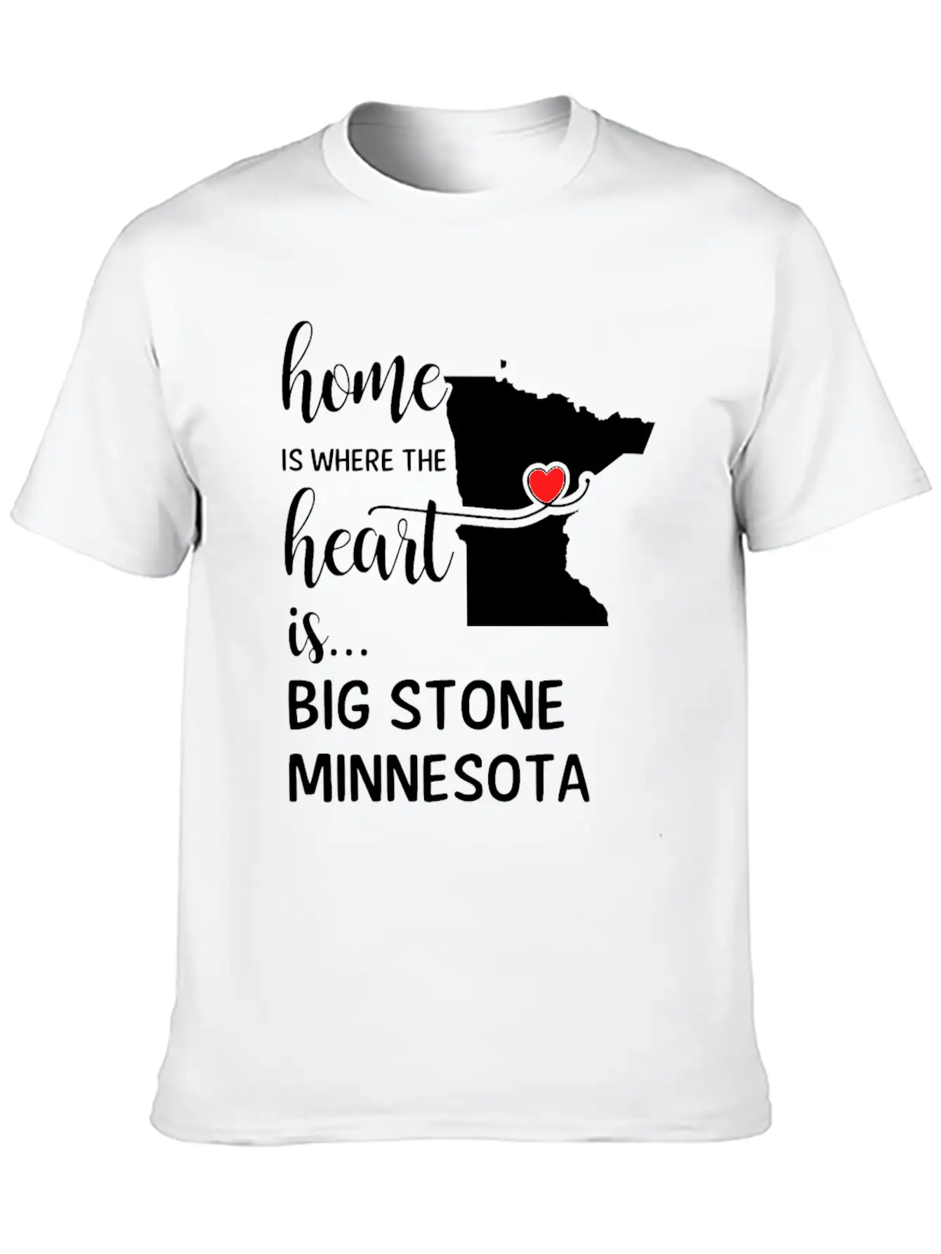 Big Stone County Minnesota Is Where My Heart Is Essential Cotton Tee For Daily Outfits – Unisex Style