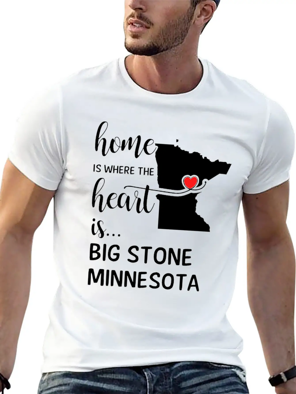 Big Stone County Minnesota Is Where My Heart Is Essential Cotton Tee For Daily Outfits – Unisex Style