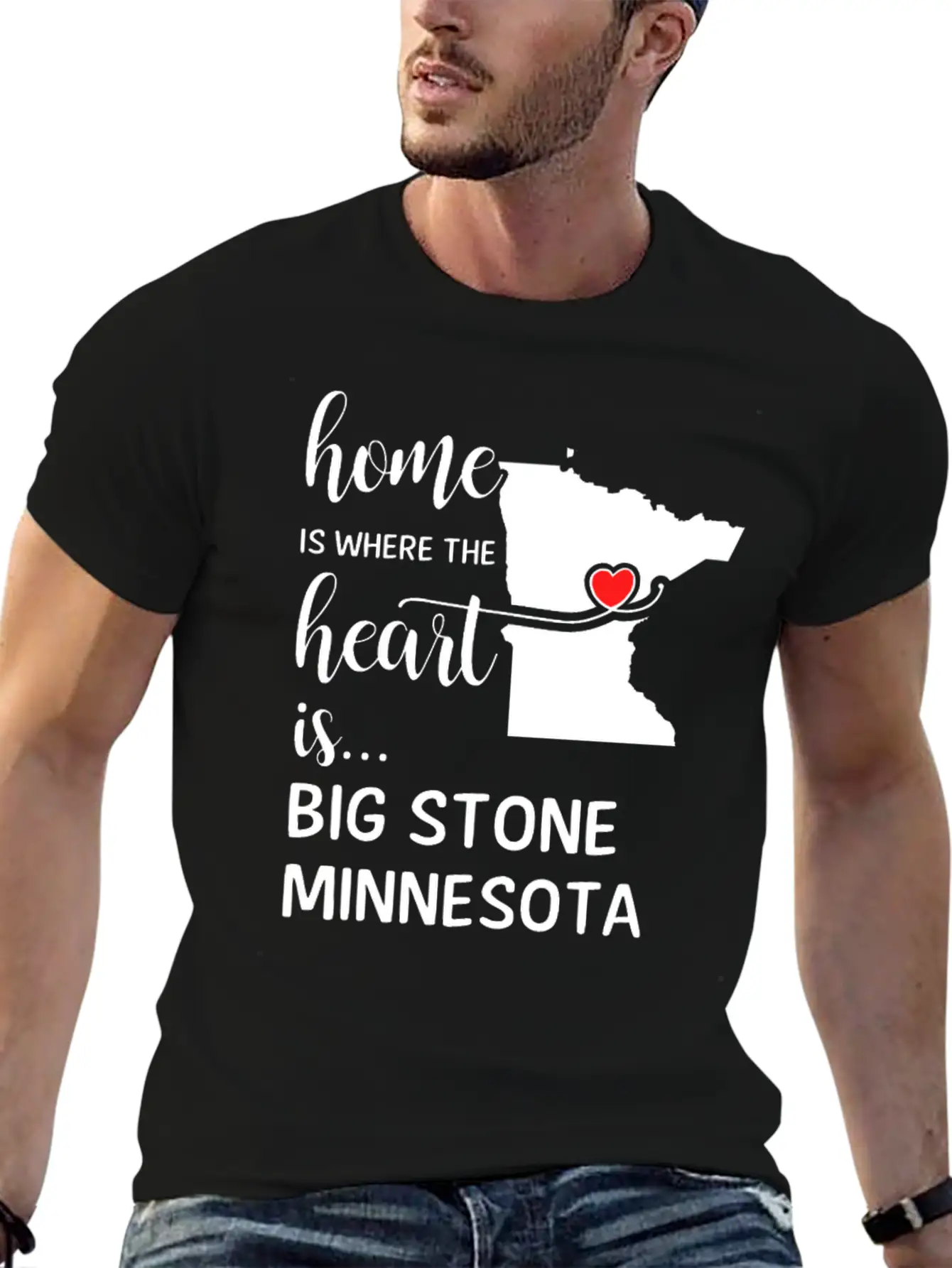 Big Stone County Minnesota Is Where My Heart Is Essential Cotton Tee For Daily Outfits – Unisex Style