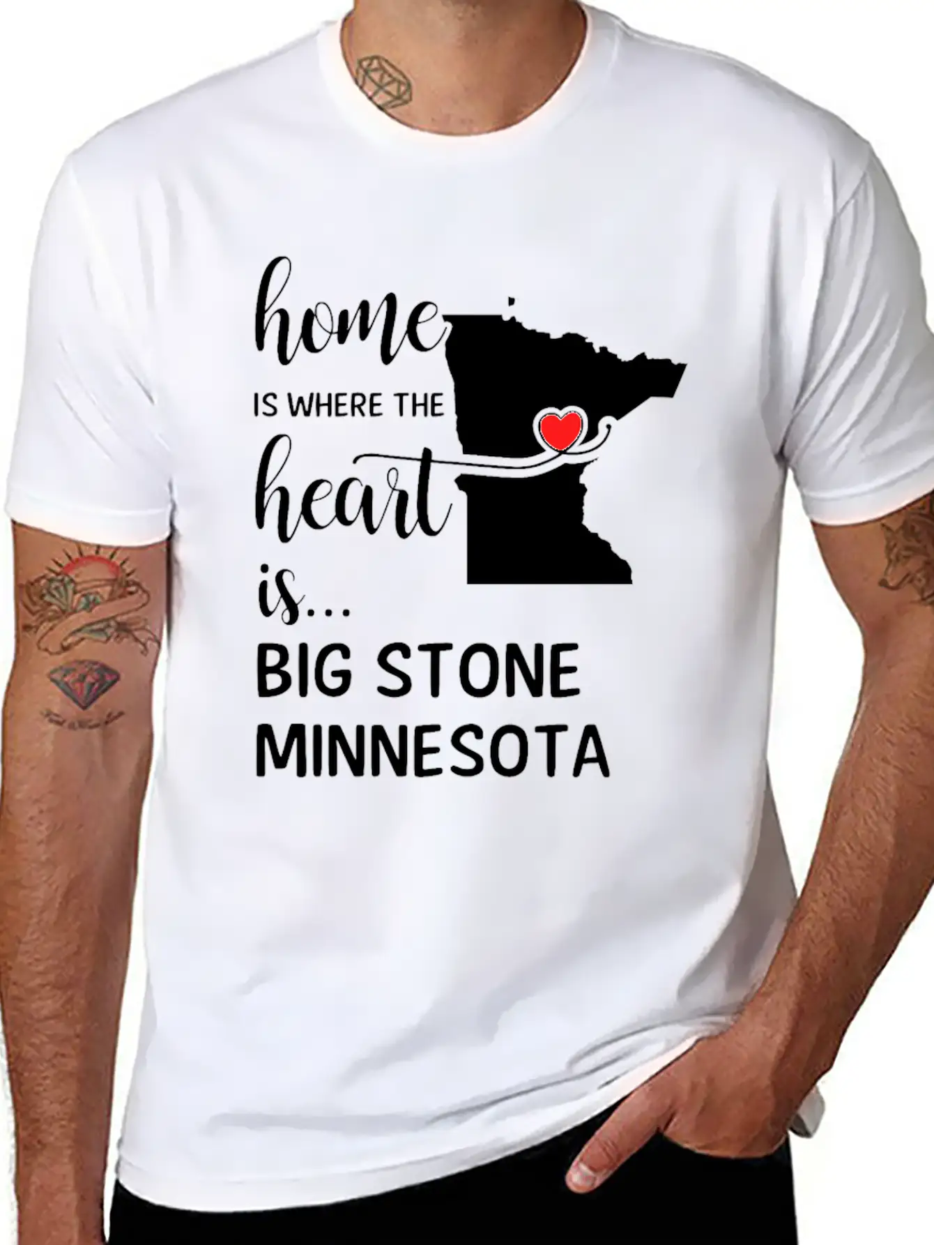 Big Stone County Minnesota Is Where My Heart Is Essential Cotton Tee For Daily Outfits – Unisex Style
