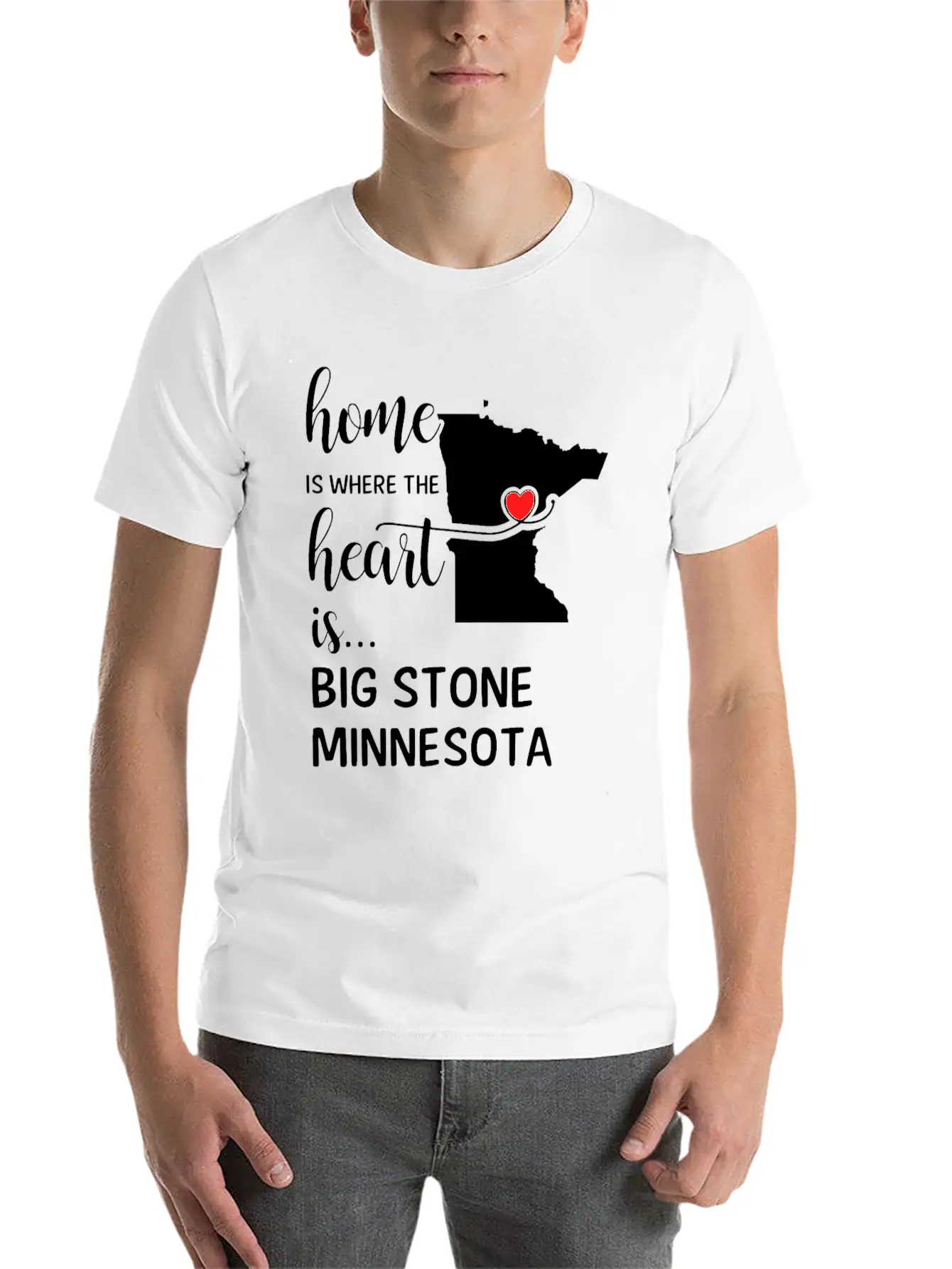 Big Stone County Minnesota Is Where My Heart Is Essential Cotton Tee For Daily Outfits – Unisex Style
