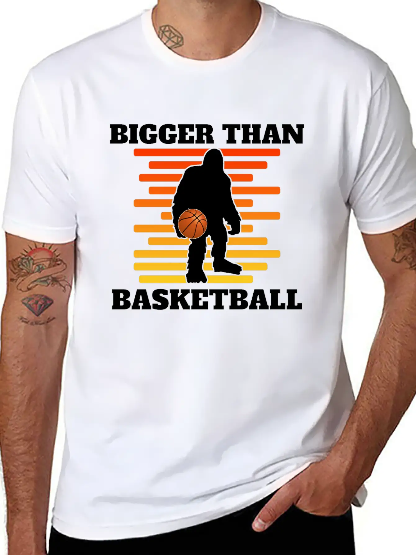 Bigger Than Basketball (Yeti) Breathable Graphic T-Shirt – Perfect For Casual Days