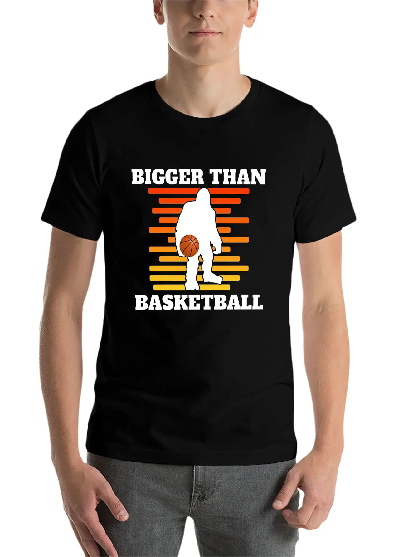 Bigger Than Basketball (Yeti) Breathable Graphic T-Shirt – Perfect For Casual Days