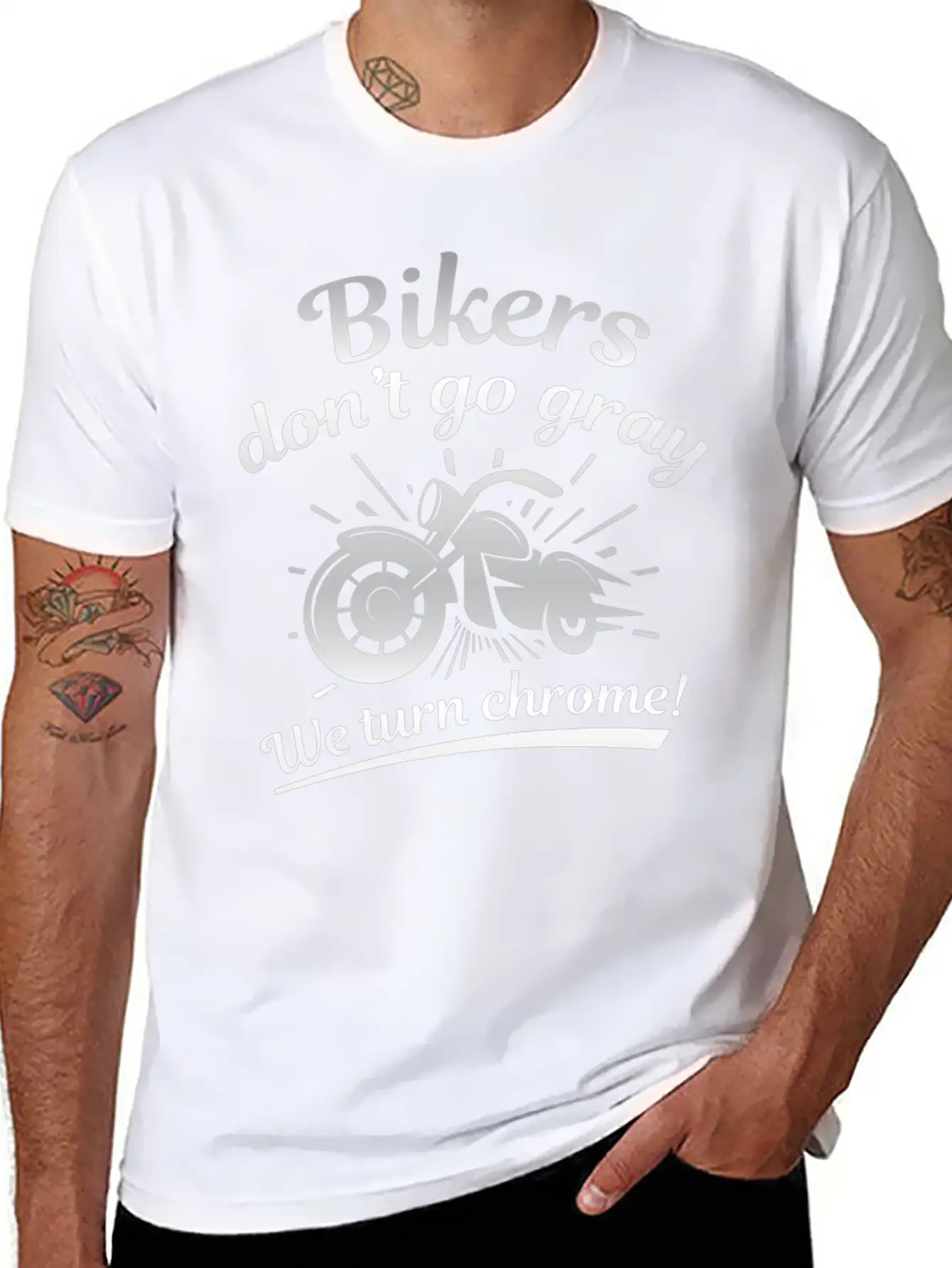 Bikers Don’t Go Gray Classic Cotton Tee – Unisex Comfort For Any Season