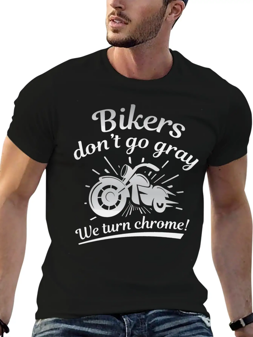 Bikers Don’t Go Gray Classic Cotton Tee – Unisex Comfort For Any Season