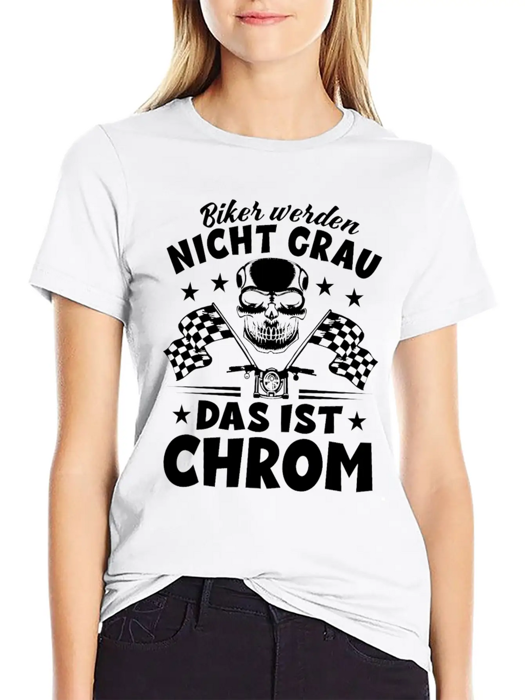 Bikers Don't Turn Gray That's Chrome - Motorcycle Timeless Short Sleeve Tee – Comfy And Minimalist Design
