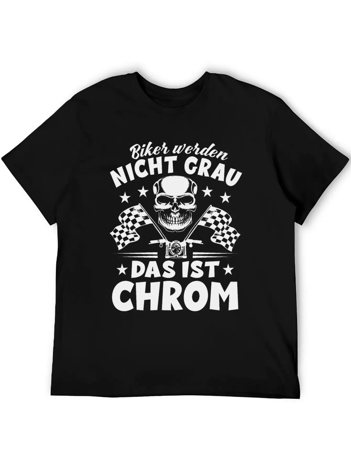 Bikers Don't Turn Gray That's Chrome - Motorcycle Timeless Short Sleeve Tee – Comfy And Minimalist Design