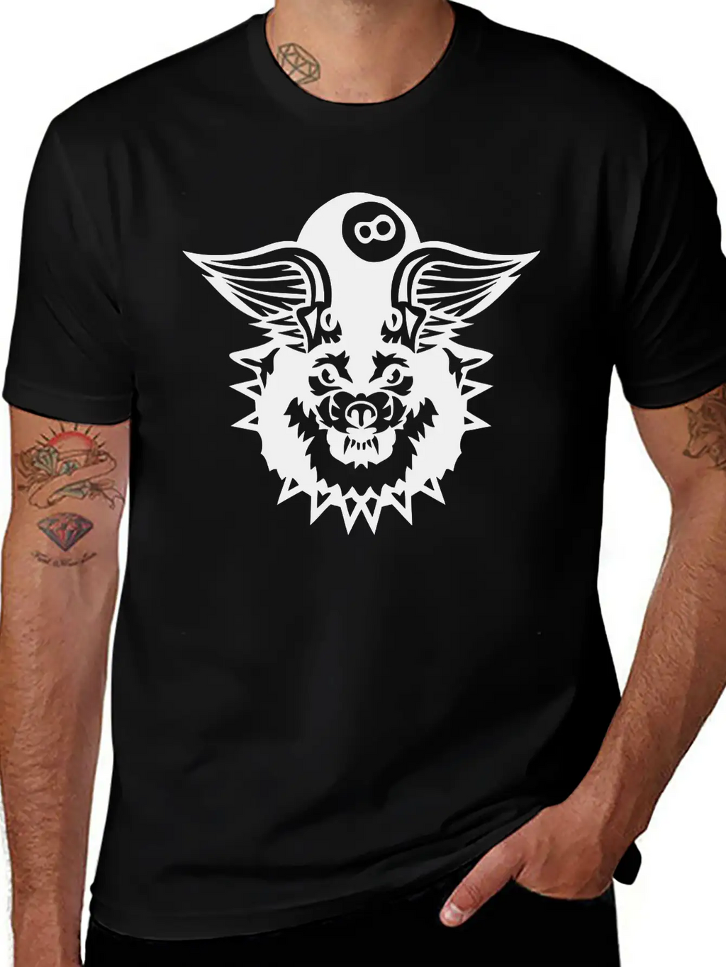 Billards Snooker Wing Wolf Logo Sports Stylish Everyday T-Shirt – Unisex Basic Cotton Tee